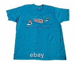 Vintage RARE 1991 Nintendo Super Mario Bros Snow Ball Fight Graphic Tee T-Shirt