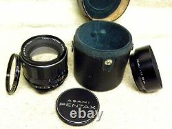 Vintage RARE Asahi Pentax 85mm f/1.9 Super-TAKUMAR M42 Screw PORTRAIT Lens+Hood