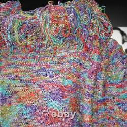 Vintage RARE Gil Aimbez Static Chunky Statement Sleeve Cardigan Sweater Art