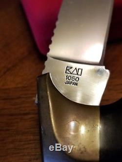Vintage RARE Kershaw KAI Japan 1050 Folding Field Lockback Knife SUPER NICE