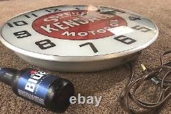 Vintage RARE LARGE 20 Super B Kendall Motor Oil Clock Advertising Swihart MINTY