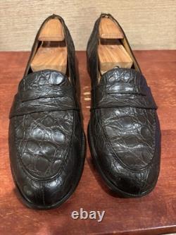 Vintage Ralph Lauren Crocodile Loafers Classic Brown US 11 Super Rare