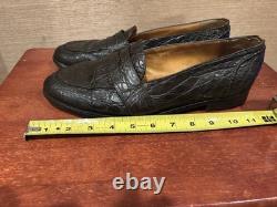 Vintage Ralph Lauren Crocodile Loafers Classic Brown US 11 Super Rare