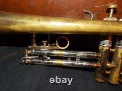 Vintage Rare California Olds Super Recording Trumpet # 42749 In Olds Lifton Case