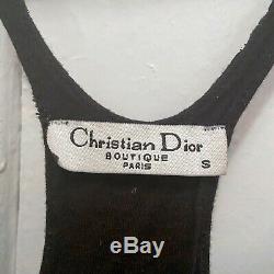 Vintage/Rare Christian Dior Logo Cami Tank Top Size Small Strap