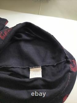 Vintage Rare Jean Paul Gaultier Faces Top Long Sleeve Black With Red Faces Sz L