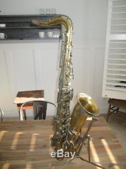 Vintage Rare Pierret Paris Super Artiste Brass Tenor Saxophone Sax Early Serial#