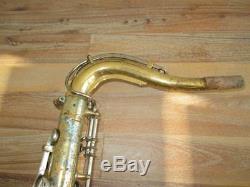 Vintage Rare Pierret Paris Super Artiste Brass Tenor Saxophone Sax Early Serial#