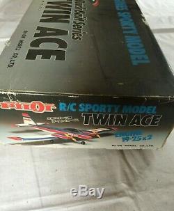 Vintage (Rare) Pilot Quick Built Series Twin Ace RC Twin Engines Sporty Model