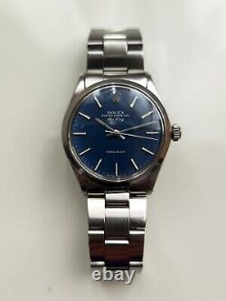 Vintage Rolex Air King with Super Rare and Desired Textured Blue Dial