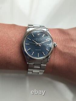 Vintage Rolex Air King with Super Rare and Desired Textured Blue Dial