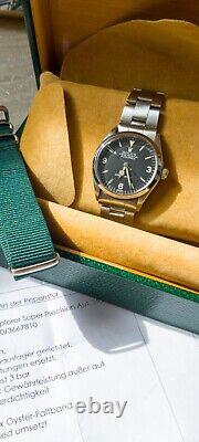 Vintage Rolex Explorer Ref 5500-1002, cal 1520 Glit Super Precision Rare dial