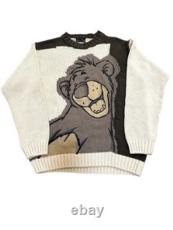 Vintage SUPER RARE 1999 ICEBERG HISTORY Disney BALOO FROM JUNGLE BOOK SWEATER