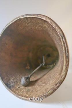 Vintage SUPER RARE Bronze Statue Sculpture Benin Kingdom Warrior Bell