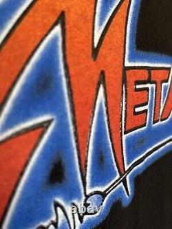 Vintage SUPER RARE Metallica 3D logo shirt size Small heavy Metal Giant Brand Lp