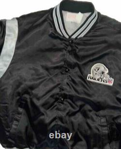 Vintage SUPER RARE PROMOTIONAL NFL Raiders Starter Satin Jacket Mens Size XL