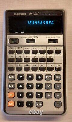 Vintage SUPER RARE Programmable Calculator Casio fx-201P Working