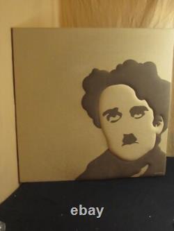 Vintage SUPER RARE Ron Brejtfus Ultrasuede Puff Art Charlie 24X24