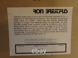 Vintage SUPER RARE Ron Brejtfus Ultrasuede Puff Art Charlie 24X24