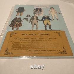 Vintage, SUPER RARE. The girls delight paper dolls number 3. Clark, Austin & smi