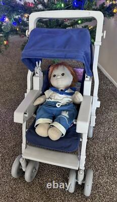 Vintage SUPER RARE VHTF 1986 Mattel My Child Aprica Stroller BONUS DOLL INCLDED