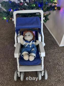 Vintage SUPER RARE VHTF 1986 Mattel My Child Aprica Stroller BONUS DOLL INCLDED