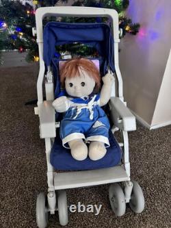 Vintage SUPER RARE VHTF 1986 Mattel My Child Aprica Stroller BONUS DOLL INCLDED