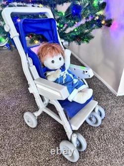 Vintage SUPER RARE VHTF 1986 Mattel My Child Aprica Stroller BONUS DOLL INCLDED