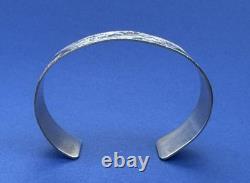 Vintage SUPER Rare Newman's Reno NV USA Engraved Sterling Silver Cuff Bracelet
