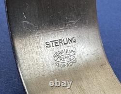 Vintage SUPER Rare Newman's Reno NV USA Engraved Sterling Silver Cuff Bracelet