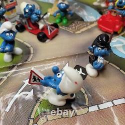 Vintage Schleich Peyo Smurf Combi Traffic Set Complete Hong Kong 1981 SUPER RARE