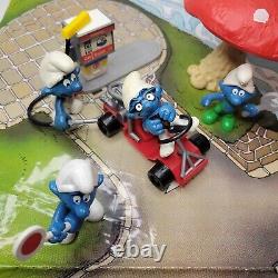 Vintage Schleich Peyo Smurf Combi Traffic Set Complete Hong Kong 1981 SUPER RARE