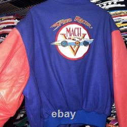 Vintage Speed Racer Varsity Leatherman Jacket Super Rare Size XL Made In USA
