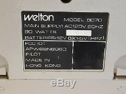 Vintage Stereo Welton Japan 8070 Super Woofer Boombox Ghetto Blaster Rare