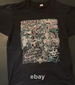Vintage Super RARE 1980s ORIGINAL Tshirt Band BATCAVE Industrial Gothic SKP S/M