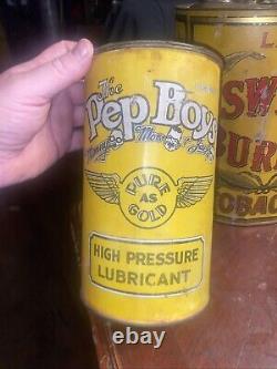 Vintage Super Rare 1920's Pep Boys 5 Lb Grease Can