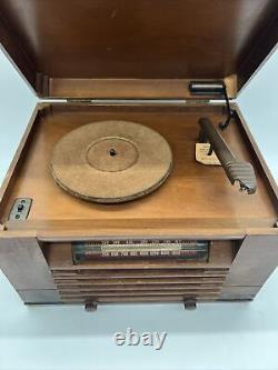 Vintage Super Rare 1951 Philco Model 42-1002 Tabletop Tube Radio Phonograph Read