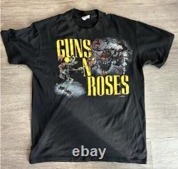 Vintage Super Rare 1987 Guns N Roses T-Shirt Size M With Banned Graphic