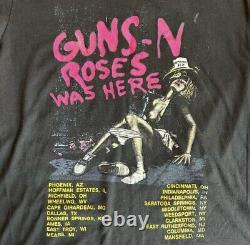 Vintage Super Rare 1987 Guns N Roses T-Shirt Size M With Banned Graphic