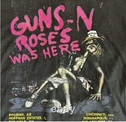 Vintage Super Rare 1987 Guns N Roses T-Shirt Size M With Banned Graphic