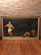 Vintage & Super Rare Boxing Oil Painting Rocky Marciano vs Joe Louis