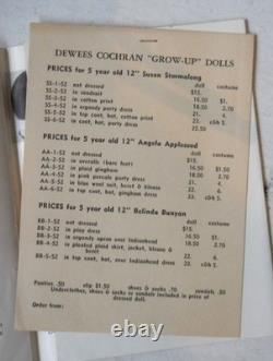 Vintage Super Rare Dewees Cochran Grow Up Doll Catalog Original 1955 P8315