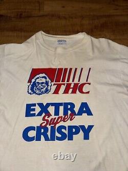 Vintage Super Rare! Jerry Garcia THC Extra Super Crispy Band T-Shirt Size XL