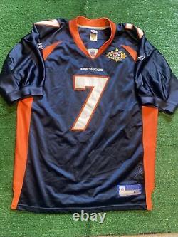 Vintage Super Rare John Elway Denver Broncos Super Bowl Patch Jersey Size 52