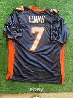 Vintage Super Rare John Elway Denver Broncos Super Bowl Patch Jersey Size 52