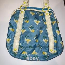 Vintage Super Rare Juicy Couture Purse Bag Blue Cherry Print Handbag
