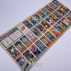 Vintage Super Rare Menko Card space war Menko Russian Laika uncut sheet 1957