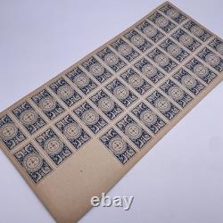 Vintage Super Rare Menko Card space war Menko Russian Laika uncut sheet 1957