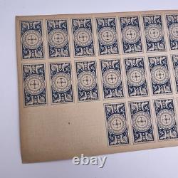 Vintage Super Rare Menko Card space war Menko Russian Laika uncut sheet 1957