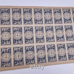 Vintage Super Rare Menko Card space war Menko Russian Laika uncut sheet 1957